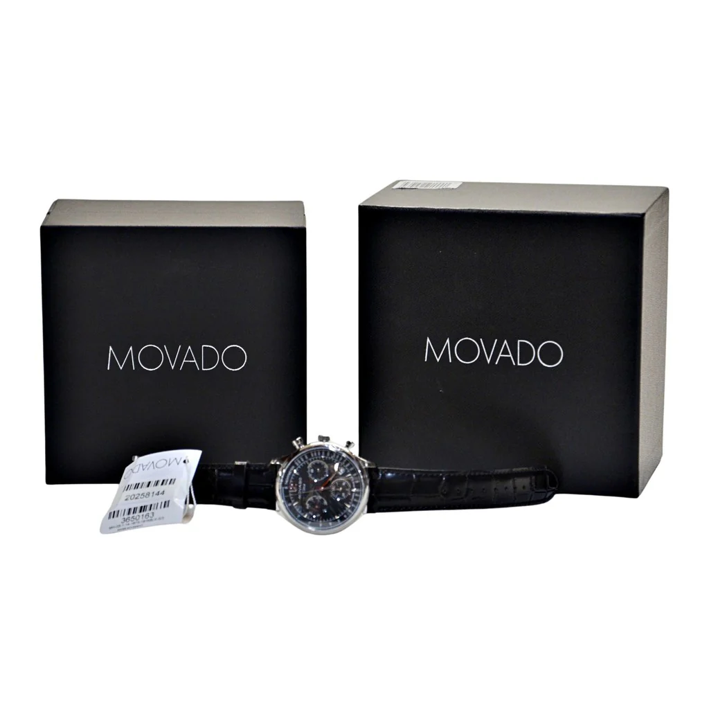 Movado Heritage Series Circa Quartz Men's Watch Black - Image 2
