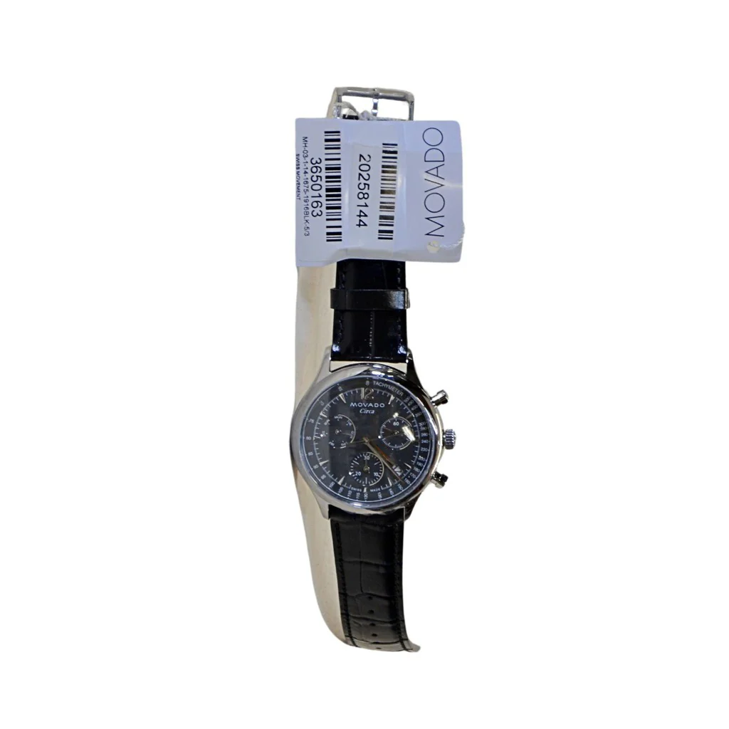 Movado Heritage Series Circa Quartz Men's Watch Black - Image 6