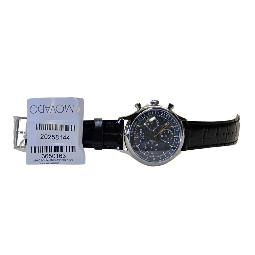 Movado Heritage Series Circa Quartz Men's Watch Black - Image 7
