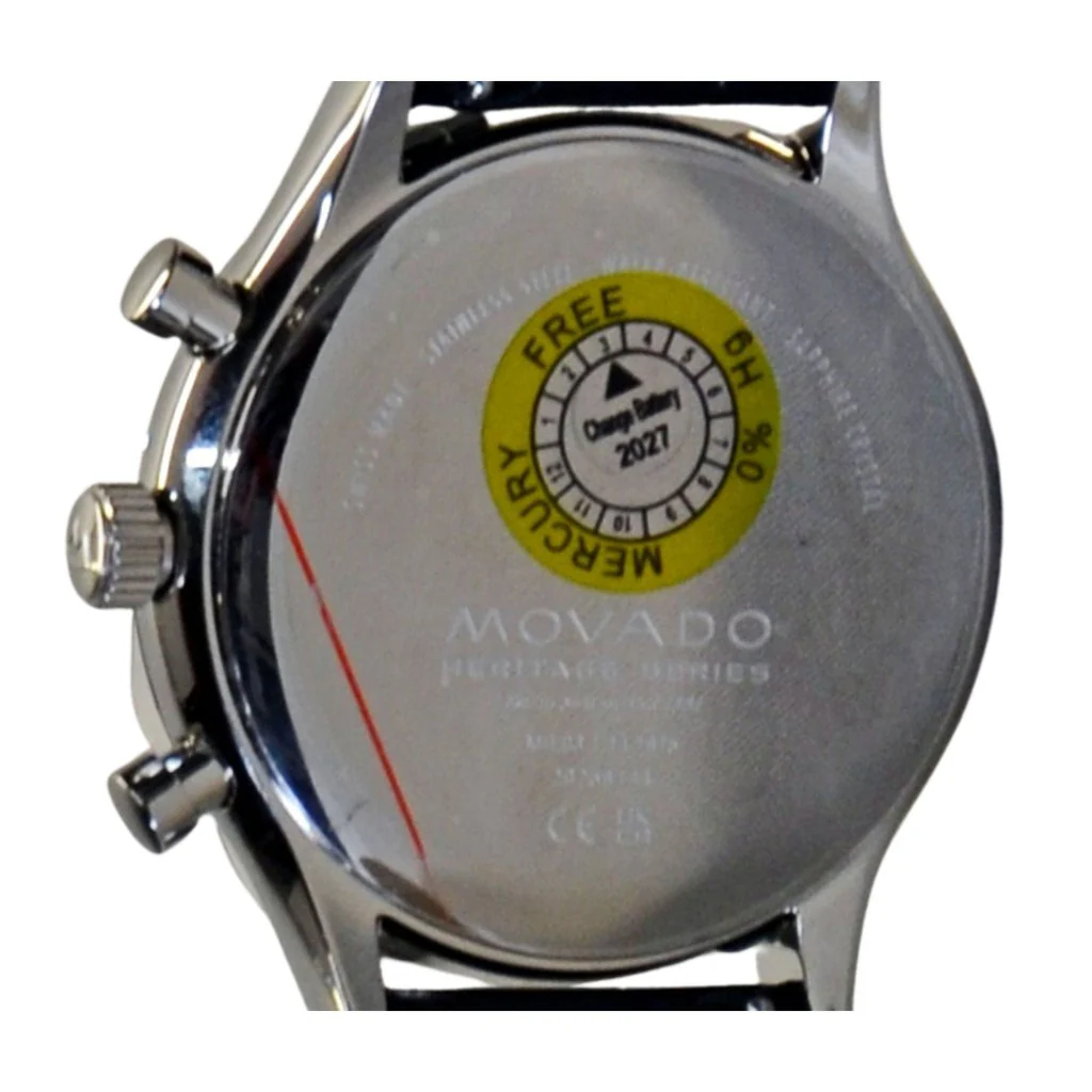 Movado Heritage Series Circa Quartz Men's Watch Black - Image 9