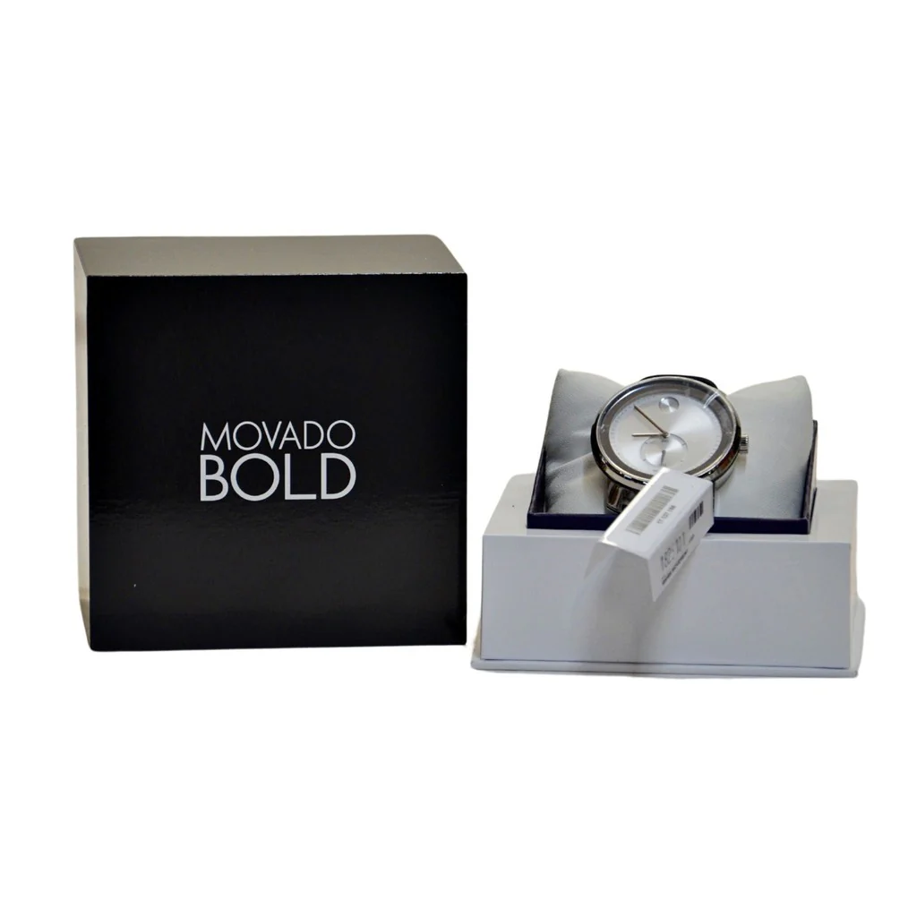 Movado Bold Men's 3600769 Sport Watch - Silver-tone w/navy band - Image 2