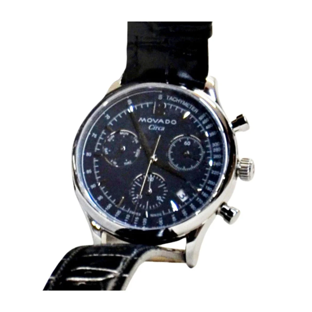 Movado Men's Heritage Series Circa Quartz Watch - Black - Image 4