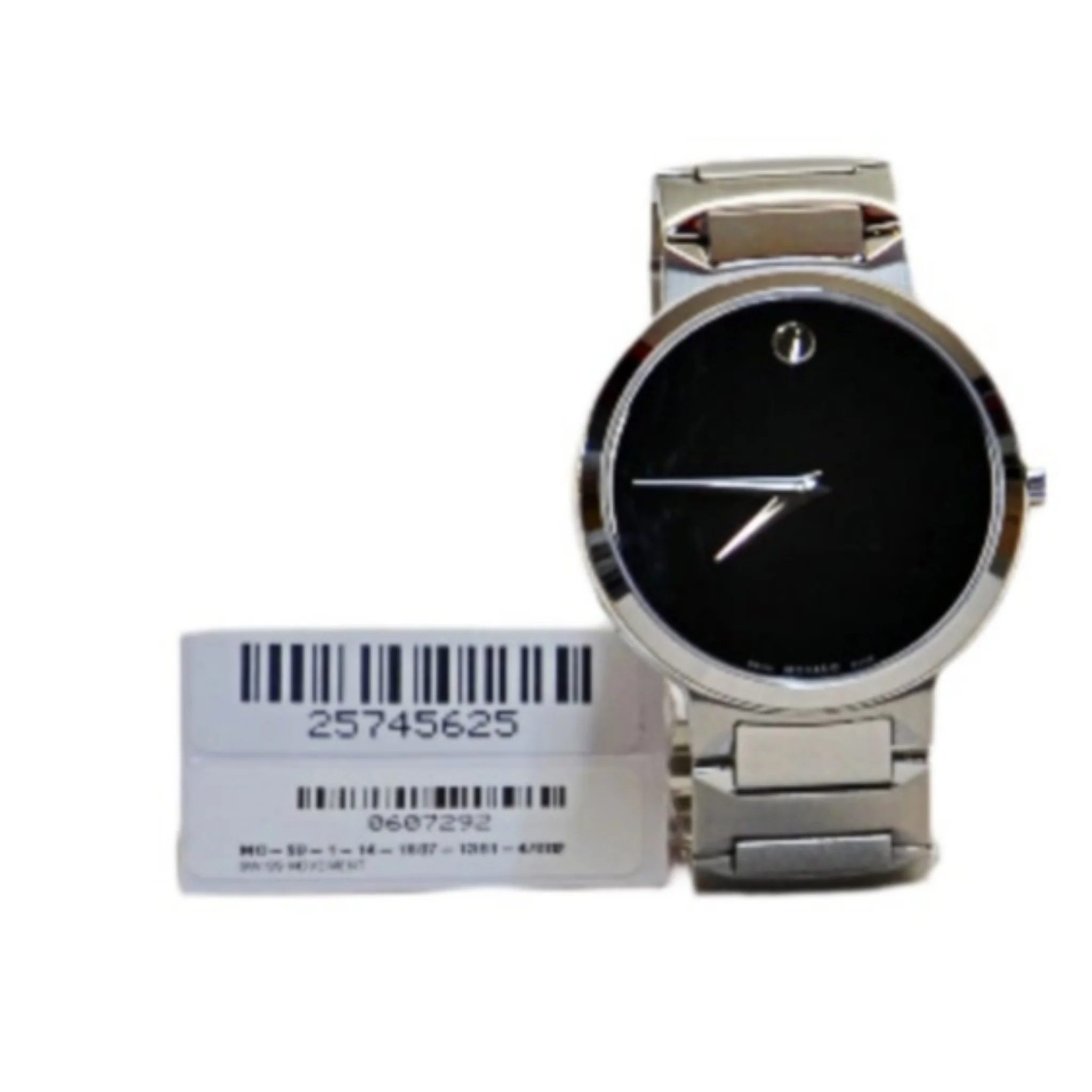 Movado Men's Quartz Black Dial Watch - Silver tone - Image 3