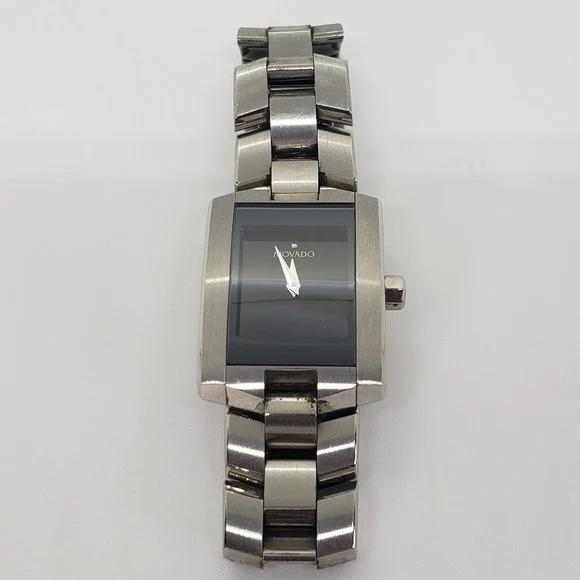 Movado Women's Watch - Silver with black dial