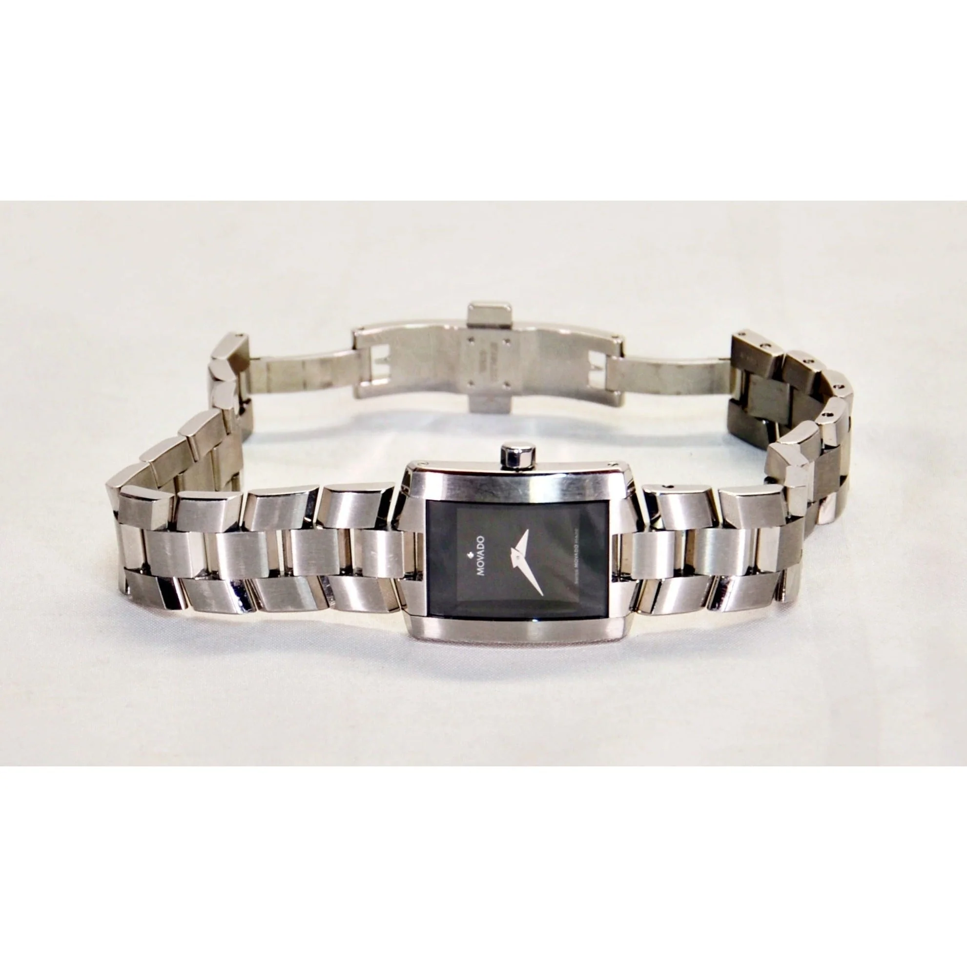 Movado Women's Watch - Silver with black dial - Image 3