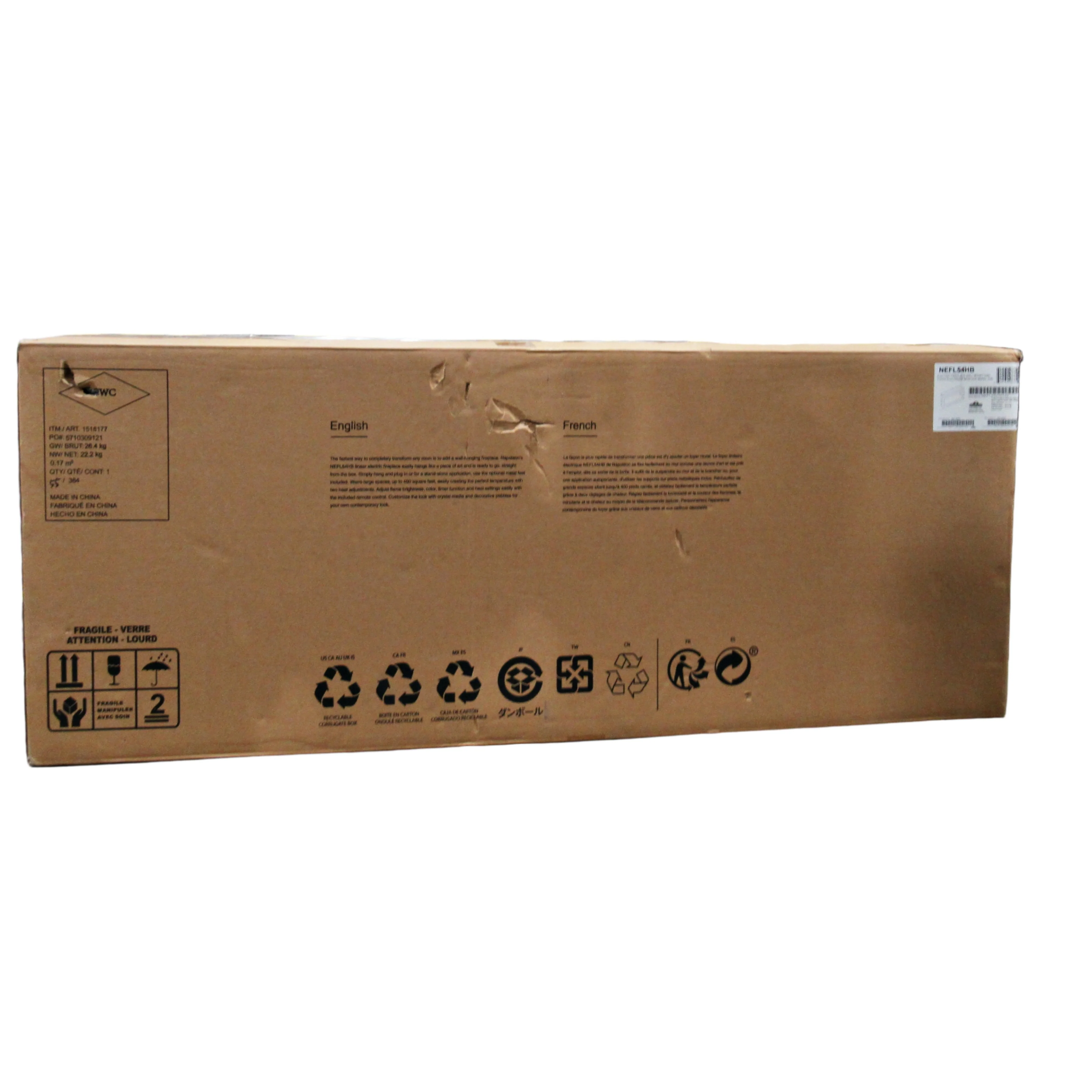 Napoleon 137.16 cm (54 in.) Electric Wall Mount Fireplace NEFL54HB - Image 3