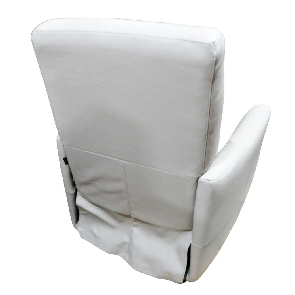 Natuzzi Top Grain Leather Pushback Recliner Smoke - Image 3