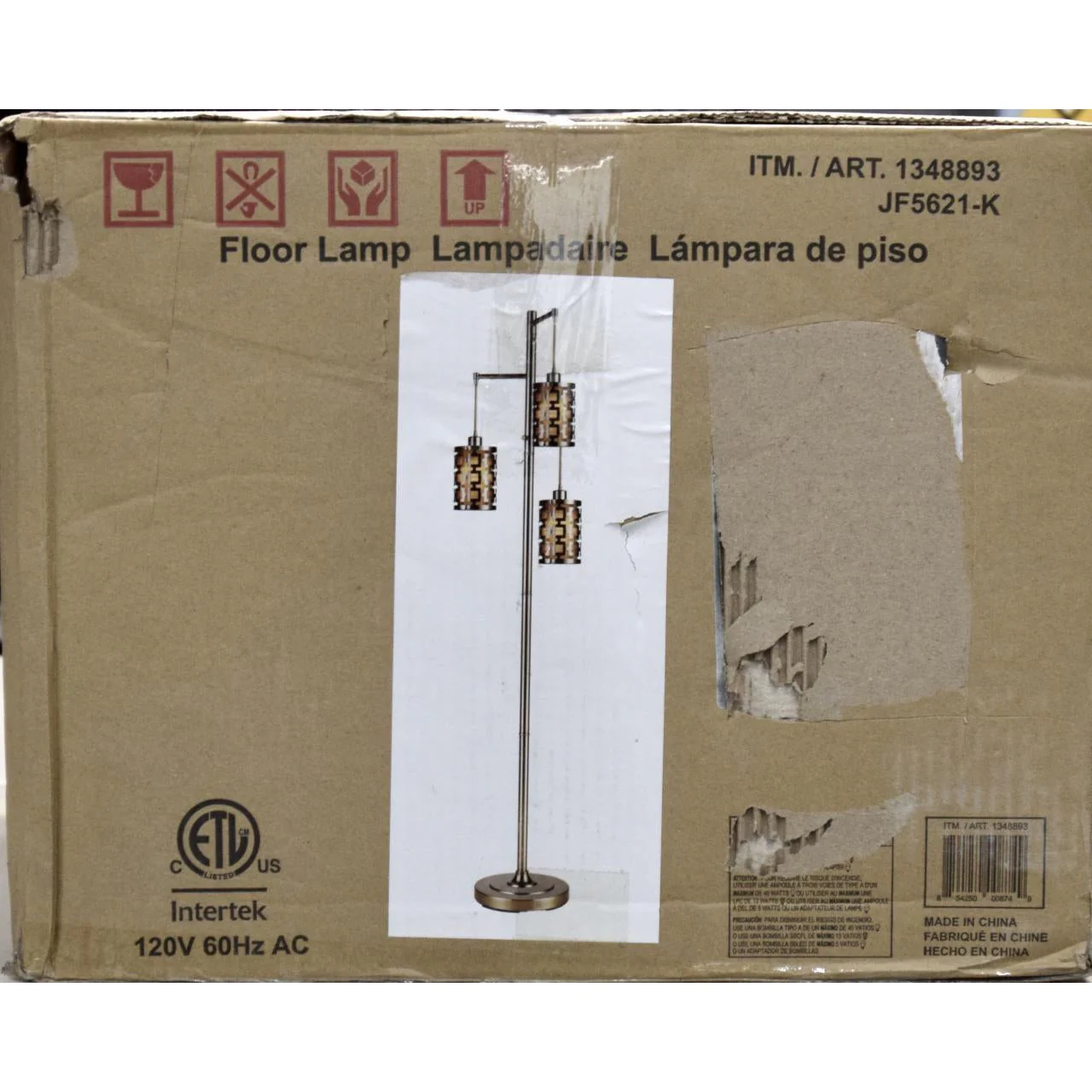 Neptune Modern 3 Arm Floor Lamp Chrome - Image 4