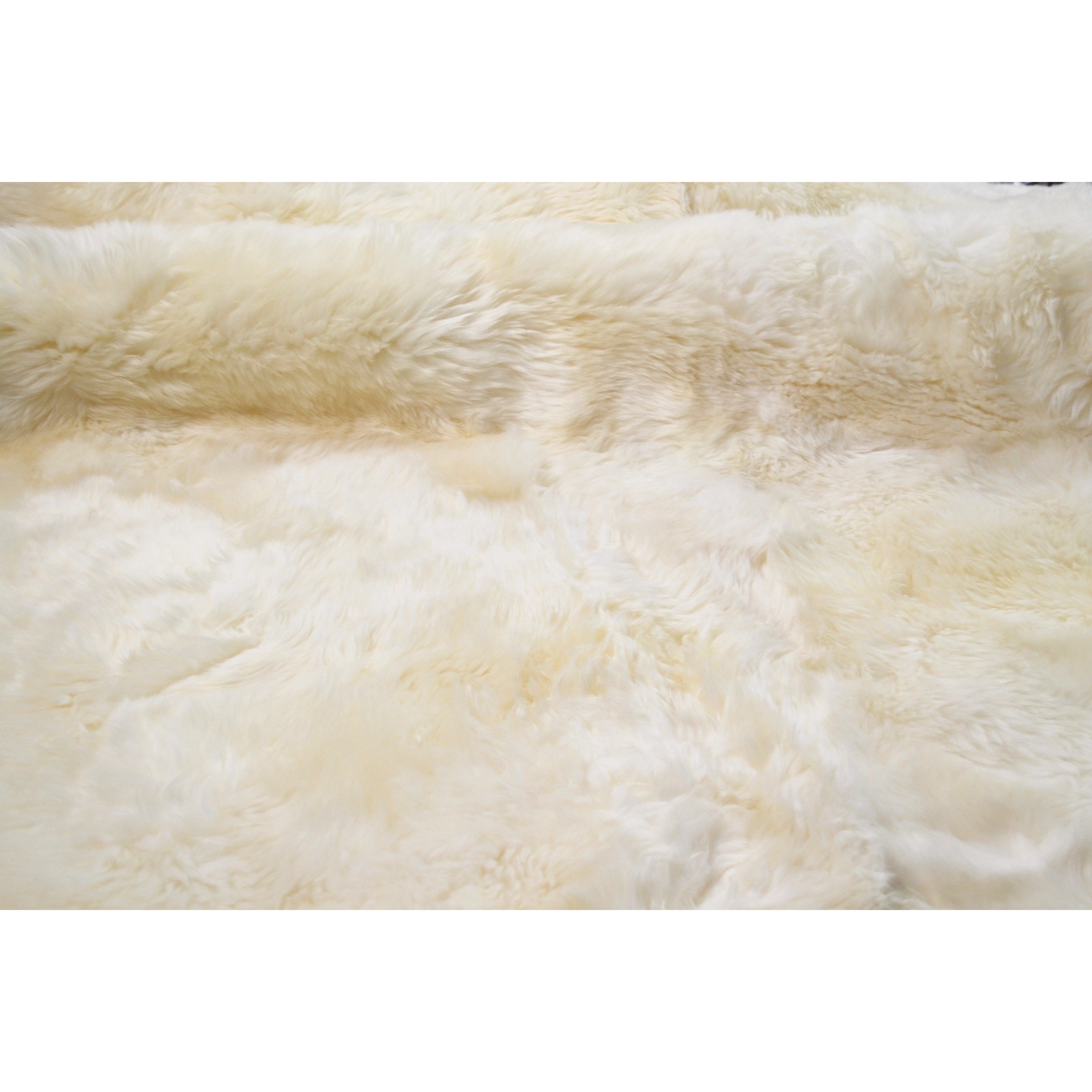 Exquisite Rugs New Zealand Handmade Sheepskin Rug Beige 5' x 8' - Image 3