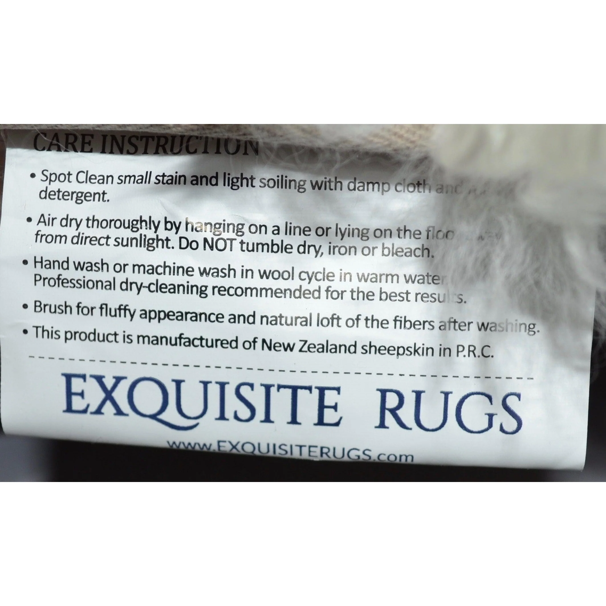 Exquisite Rugs New Zealand Handmade Sheepskin Rug Beige 5' x 8' - Image 6