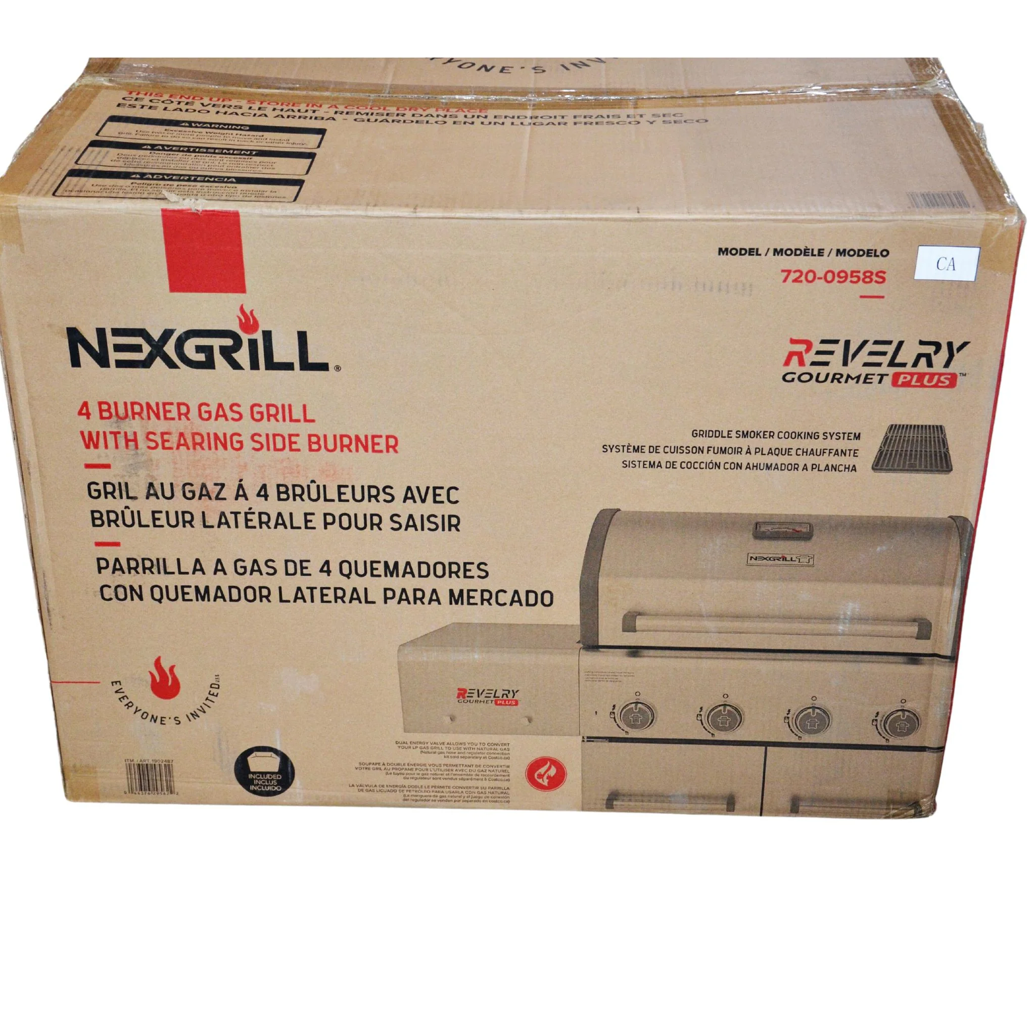 Nexgrill Revelry 4 Burner 63,000 BTU Propane BBQ Grill With Cover - Image 3