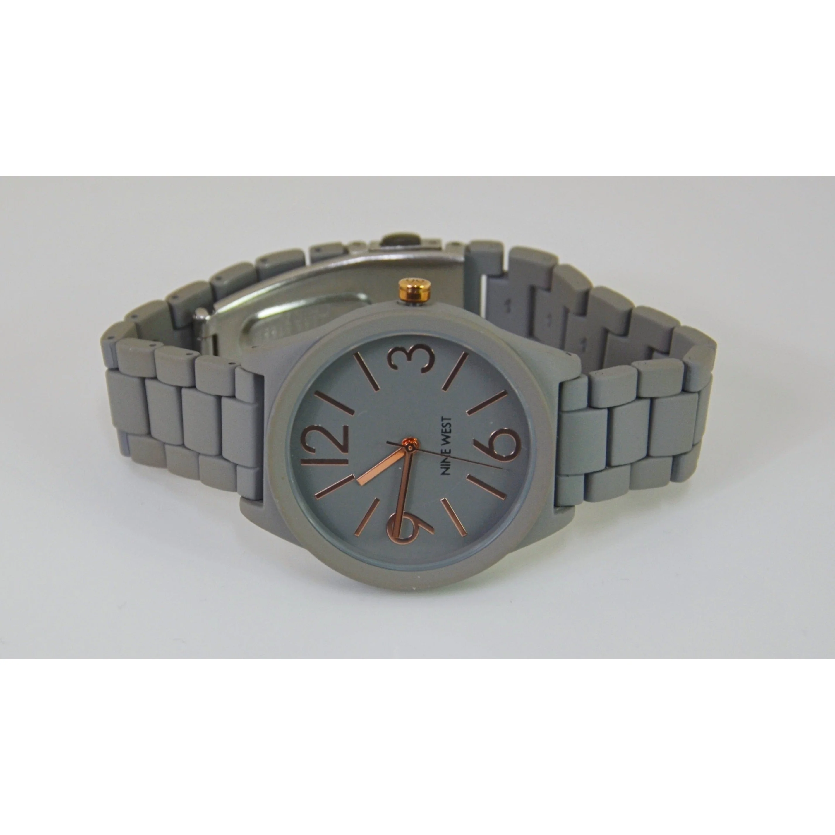 Nine West Ladies Y121E Gray and Rose Gold Quartz Watch - Image 2