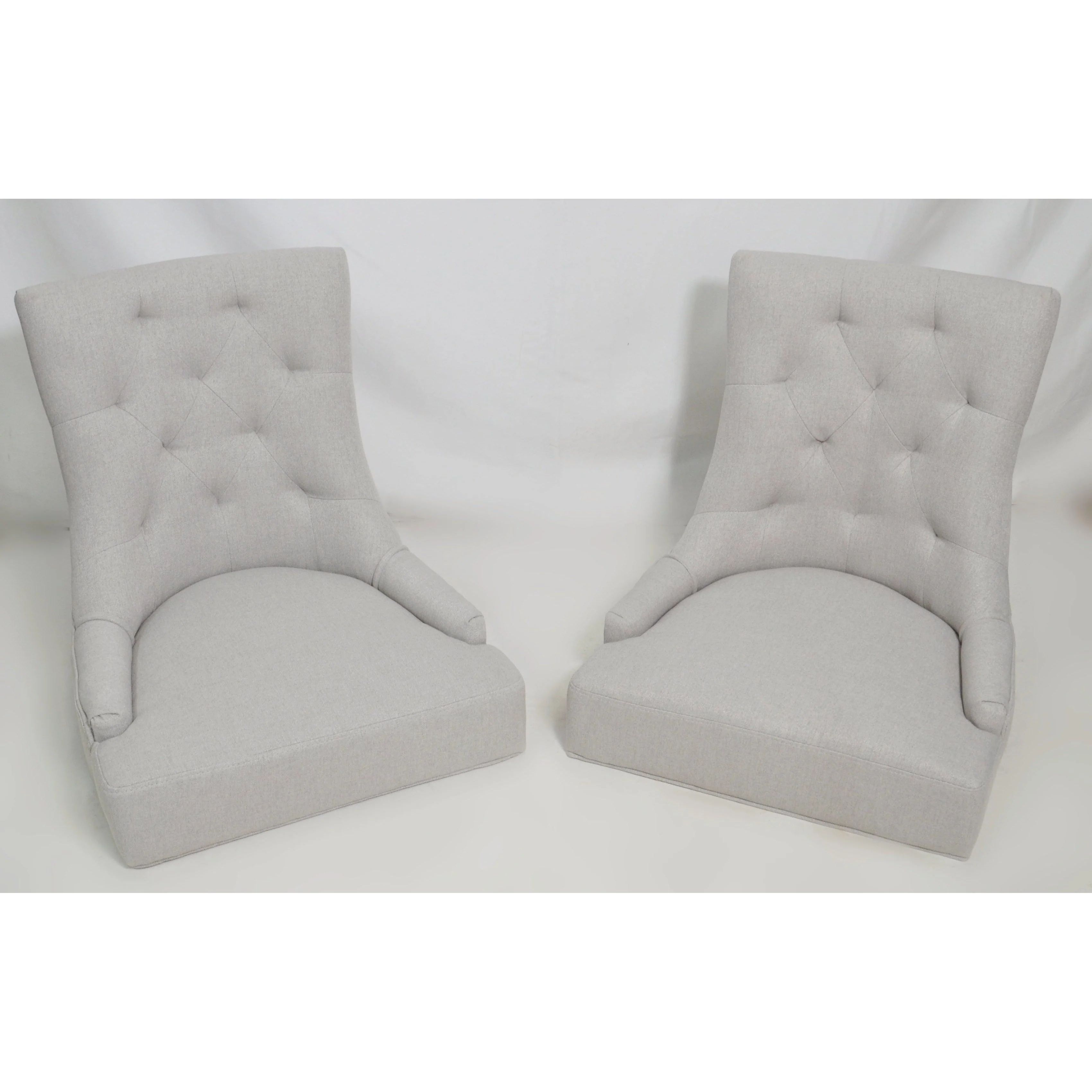 Noble House Hayden Light Grey Fabric Dining Chairs (Set of 2) - Image 2