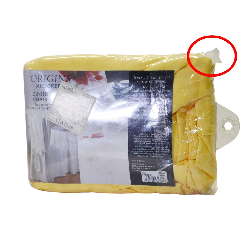 Origins Microfiber Dining Room Chair Cover Yellow - Stained