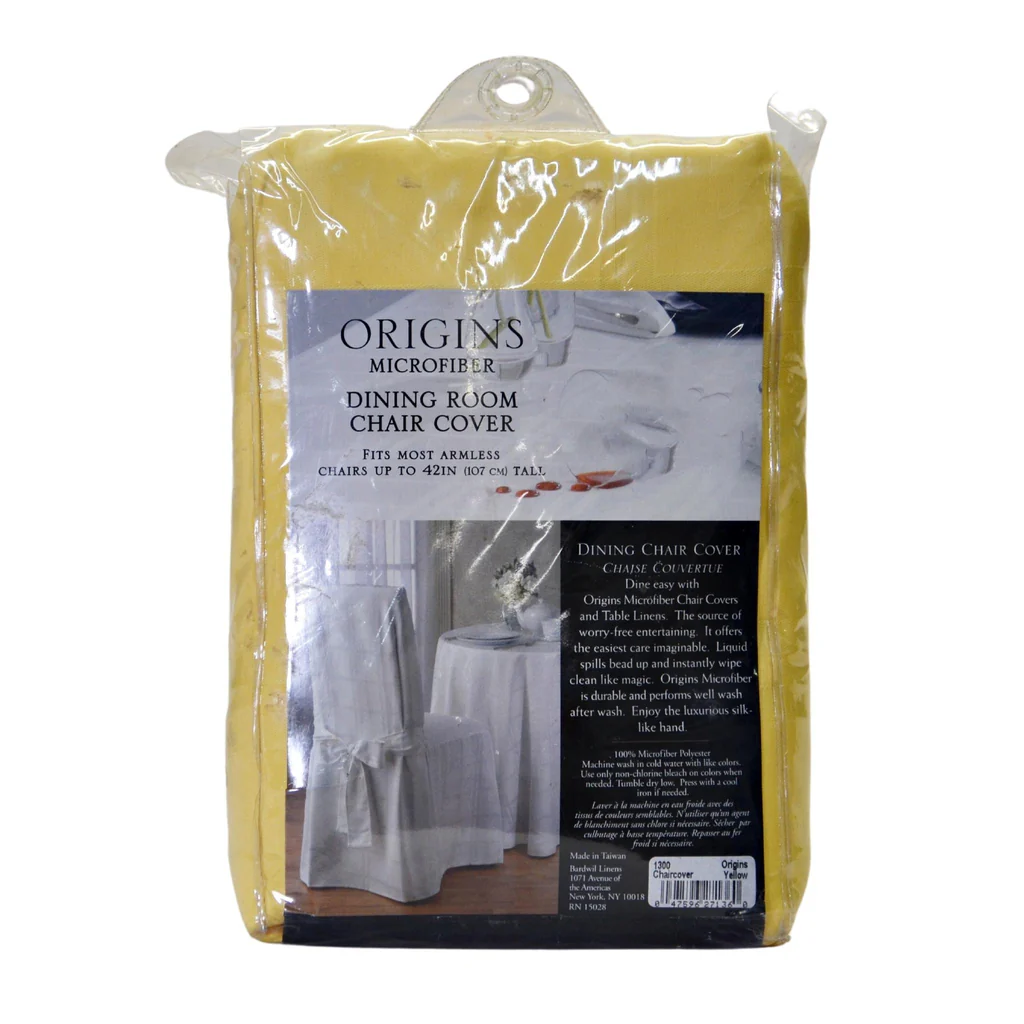 Origins Microfiber Dining Room Chair Cover Yellow - Stained - Image 5