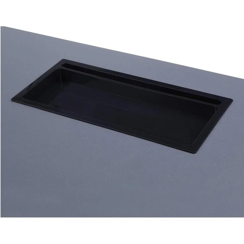 OSP Home Furnishings - Checkpoint Battlestation L shaped Gaming Desk with RGB LED Lights - Black - Image 4