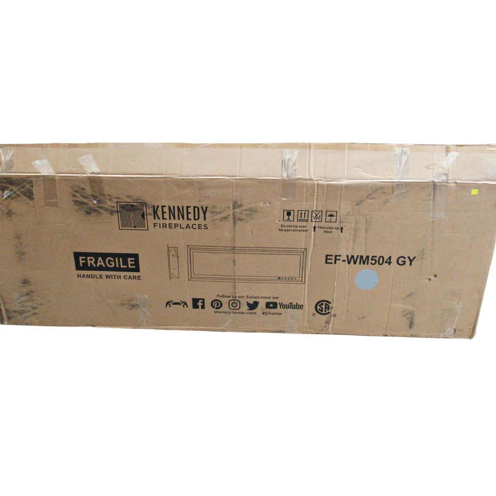 Paramount Kennedy II 152.4 cm (60 in.) Wall Mounted Electric Fireplace Grey - Image 4
