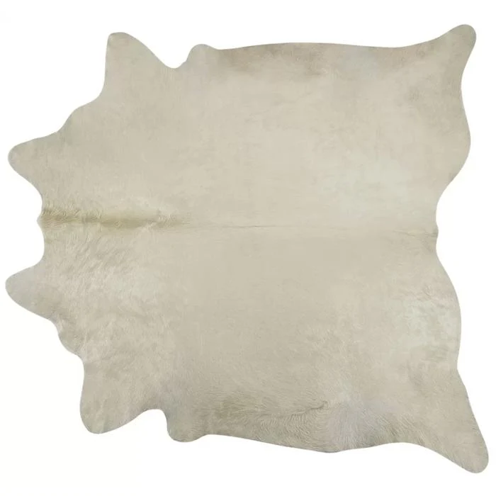 Pergamino Handmade White Cowhide Area Rug