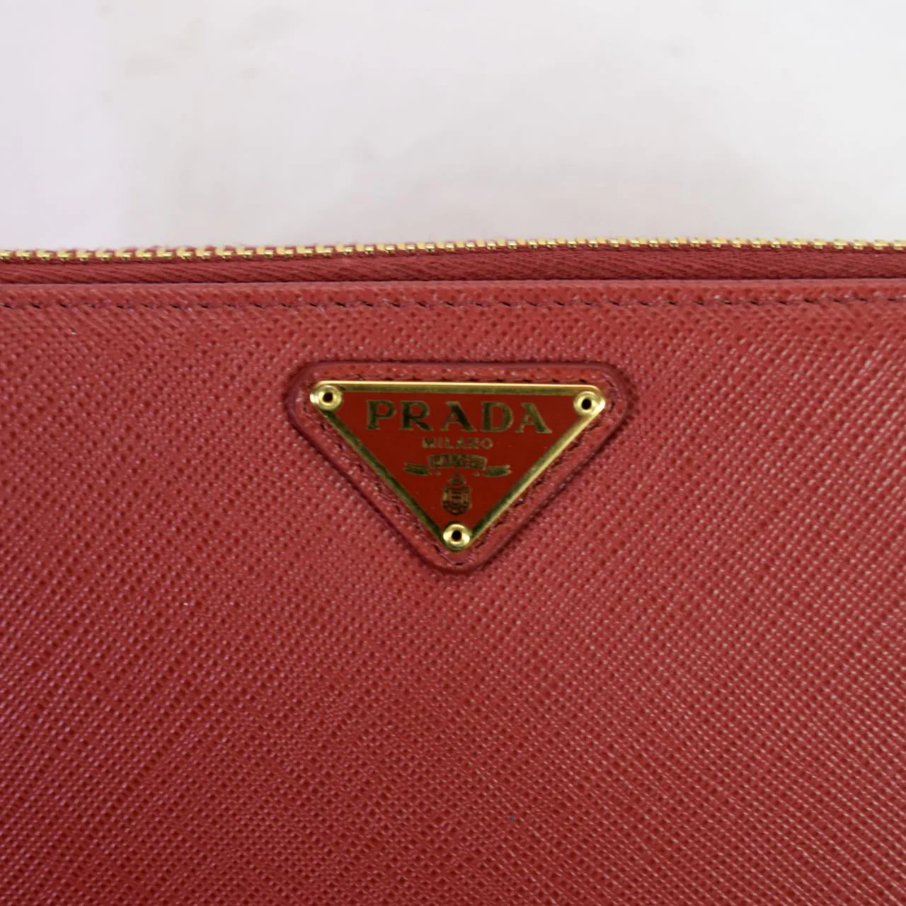 Prada Saffiano Fiery Red Wallet - Image 4