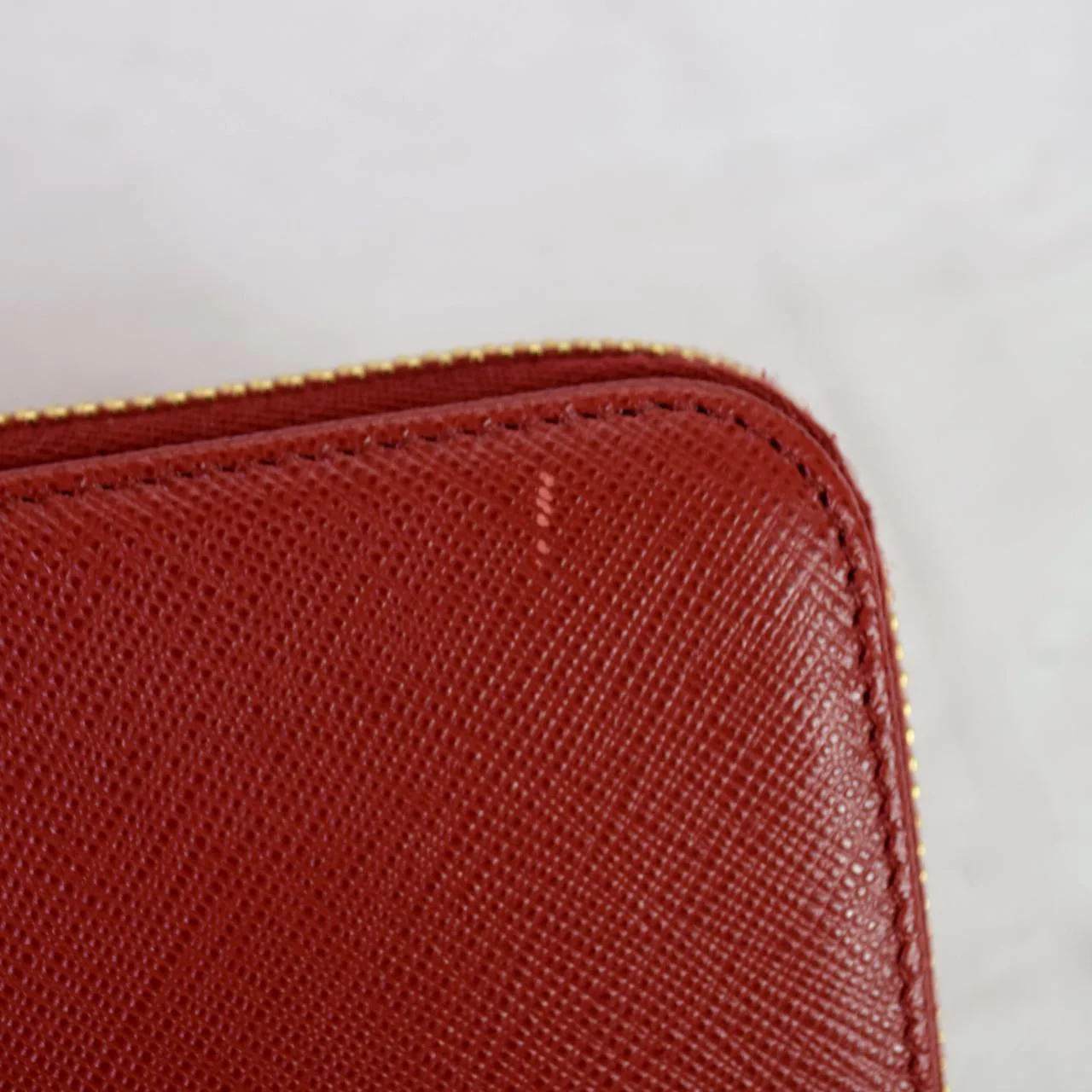 Prada Saffiano Fiery Red Wallet - Image 5