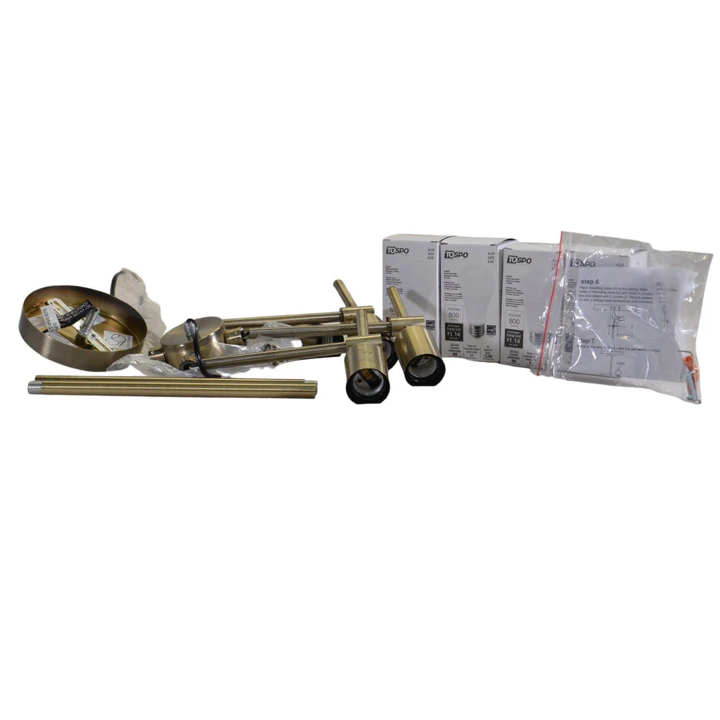 Project 62 Madrot Multi-Globe Glass & Brass Ceiling Light - Image 3