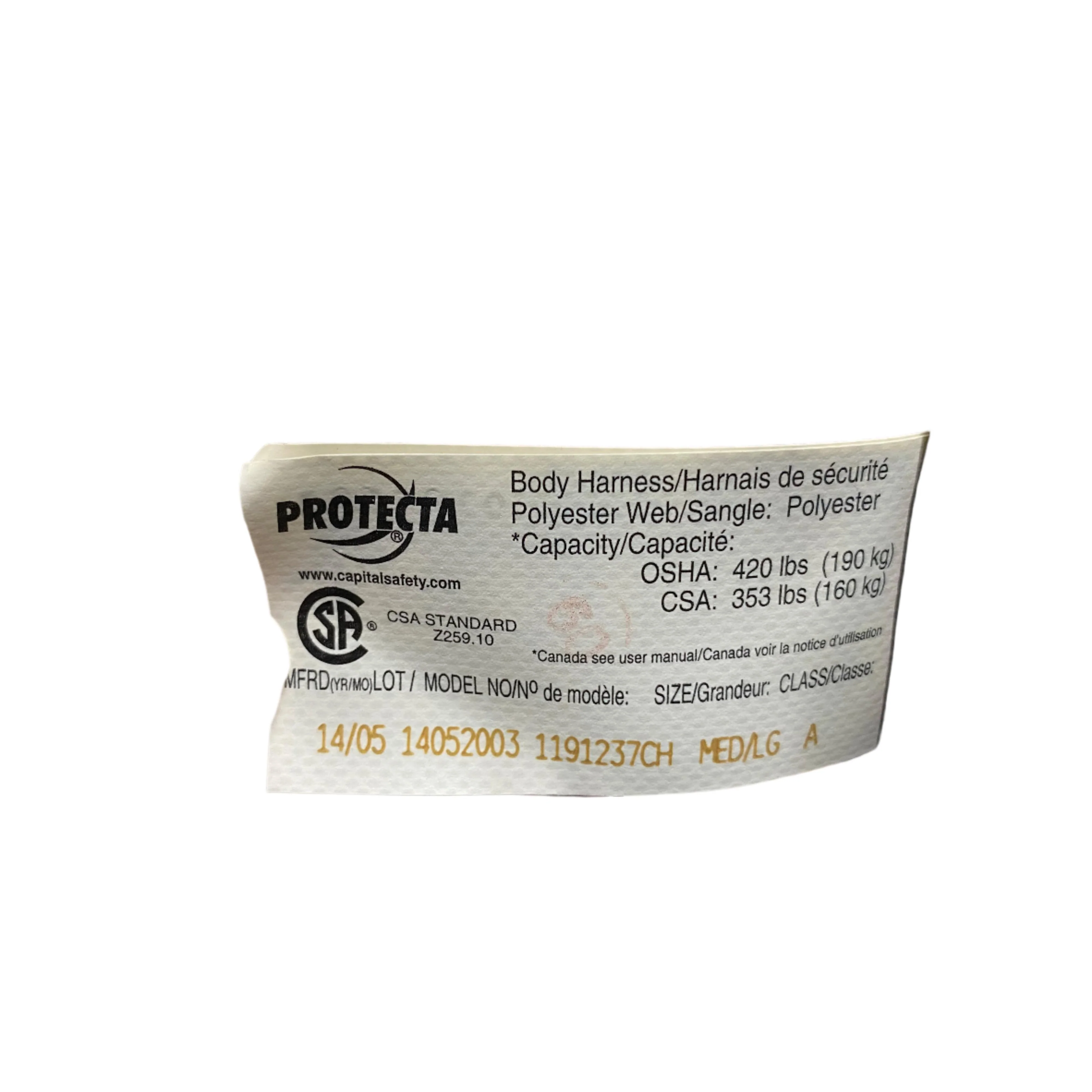 Protecta PRO 1191237CH Fall Protection Full Body Welders Harness M/L - Image 5