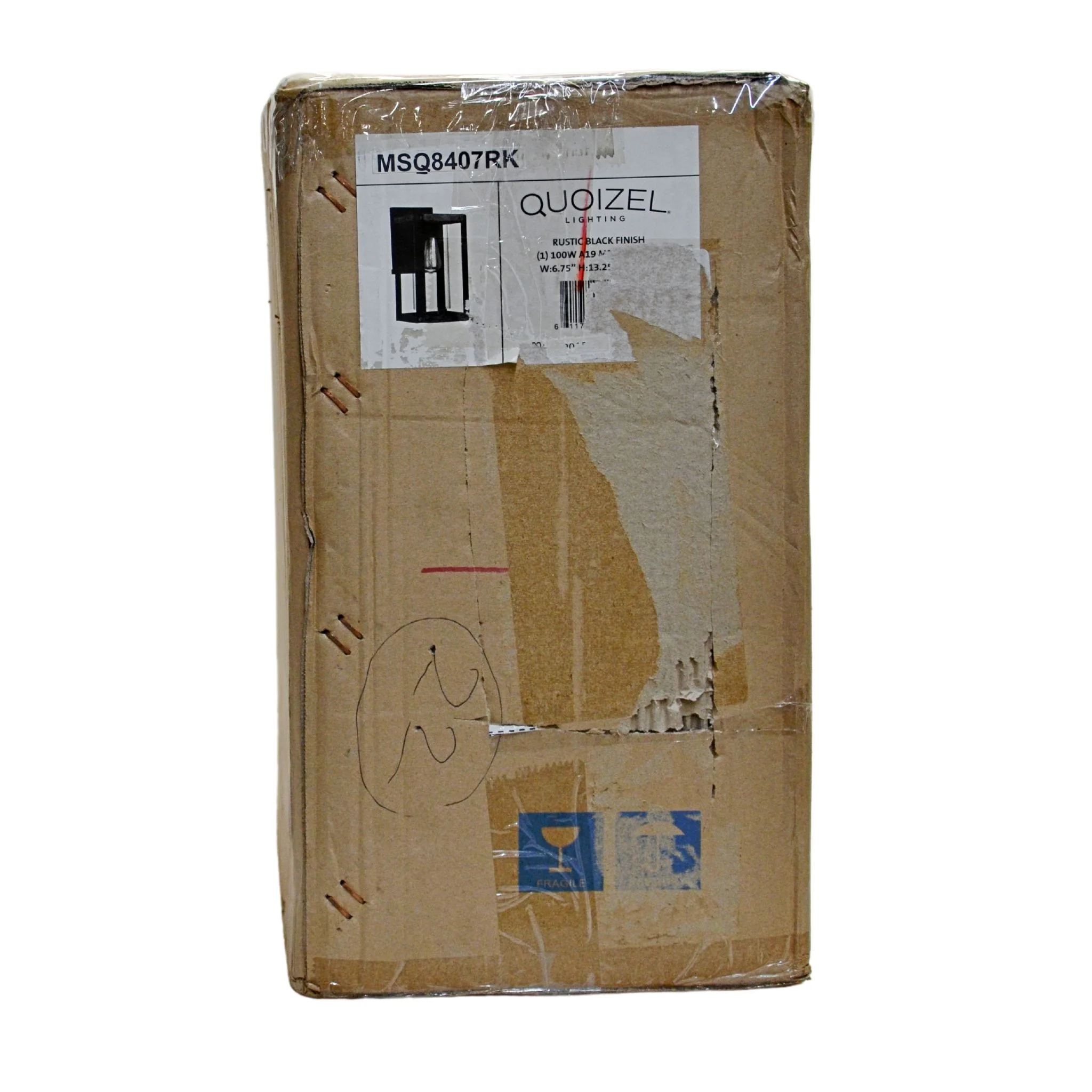Quoizel-Marion Square Outdoor Lantern with Rustic Black Finish - Image 7