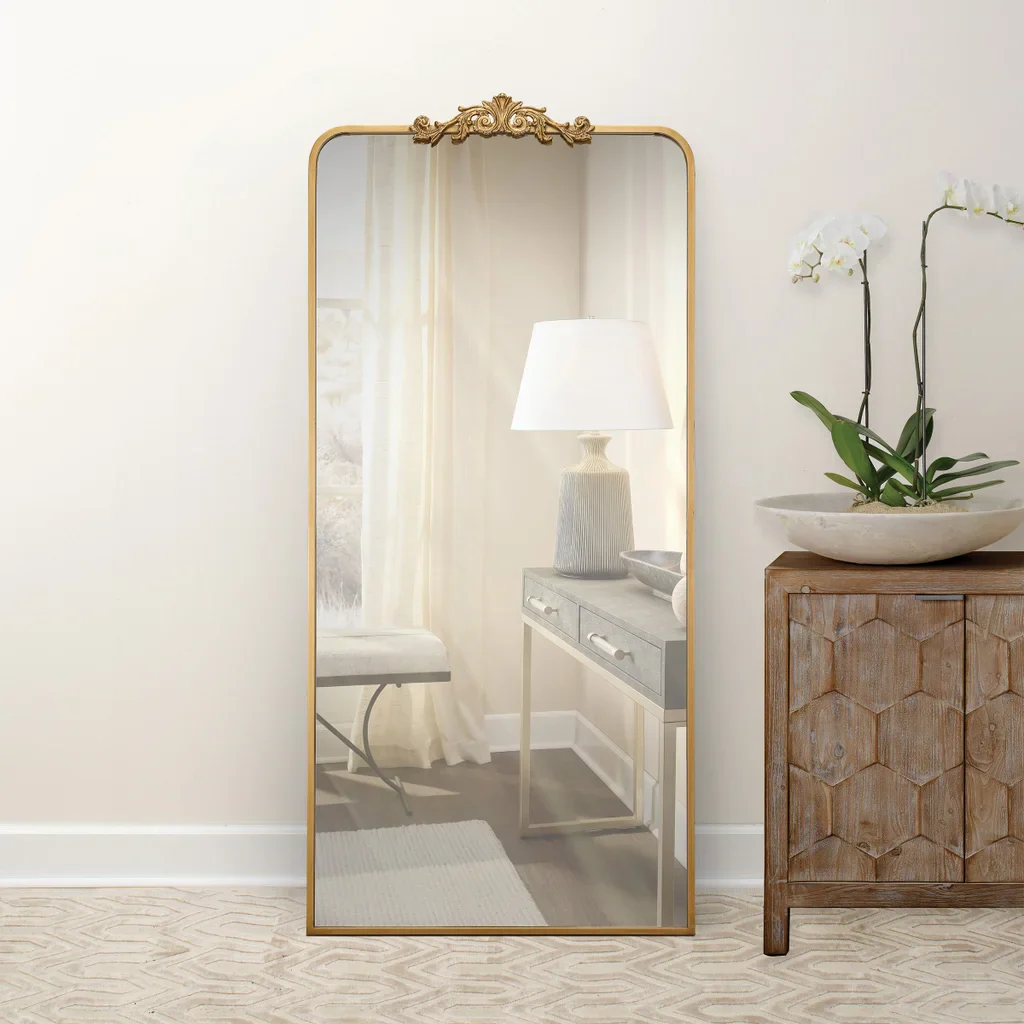 Ravena Floor Mirror Gold Used - Image 5