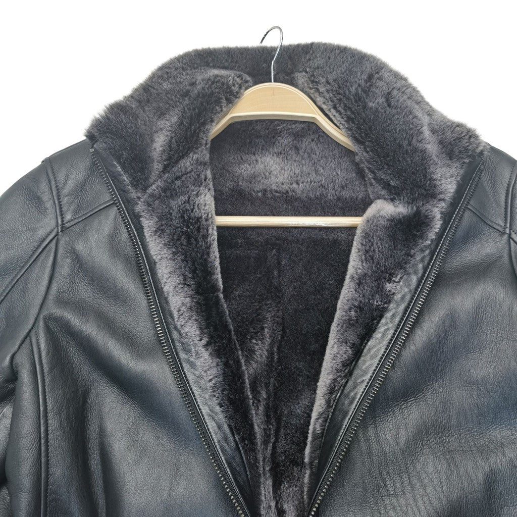 Ricardo B.H. Moto Sheepskin Bomber Jacket Black Medium - Image 12