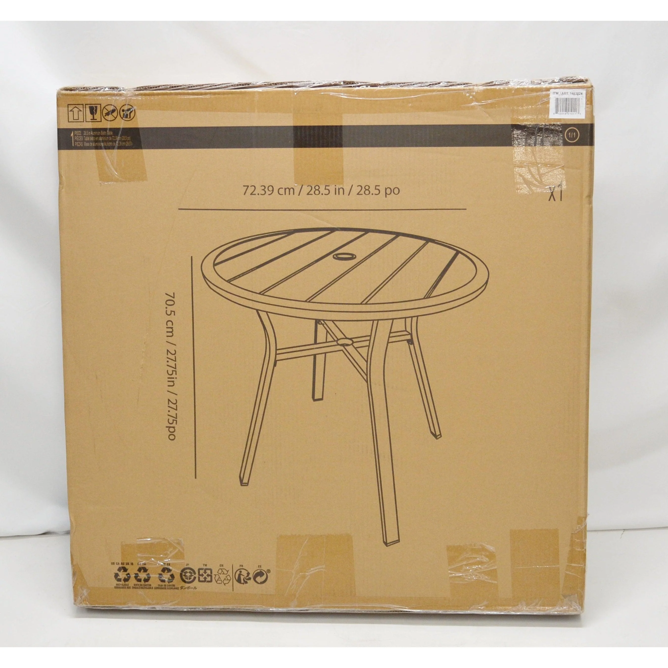 Round Aluminum Bistro Table - Black - Image 3