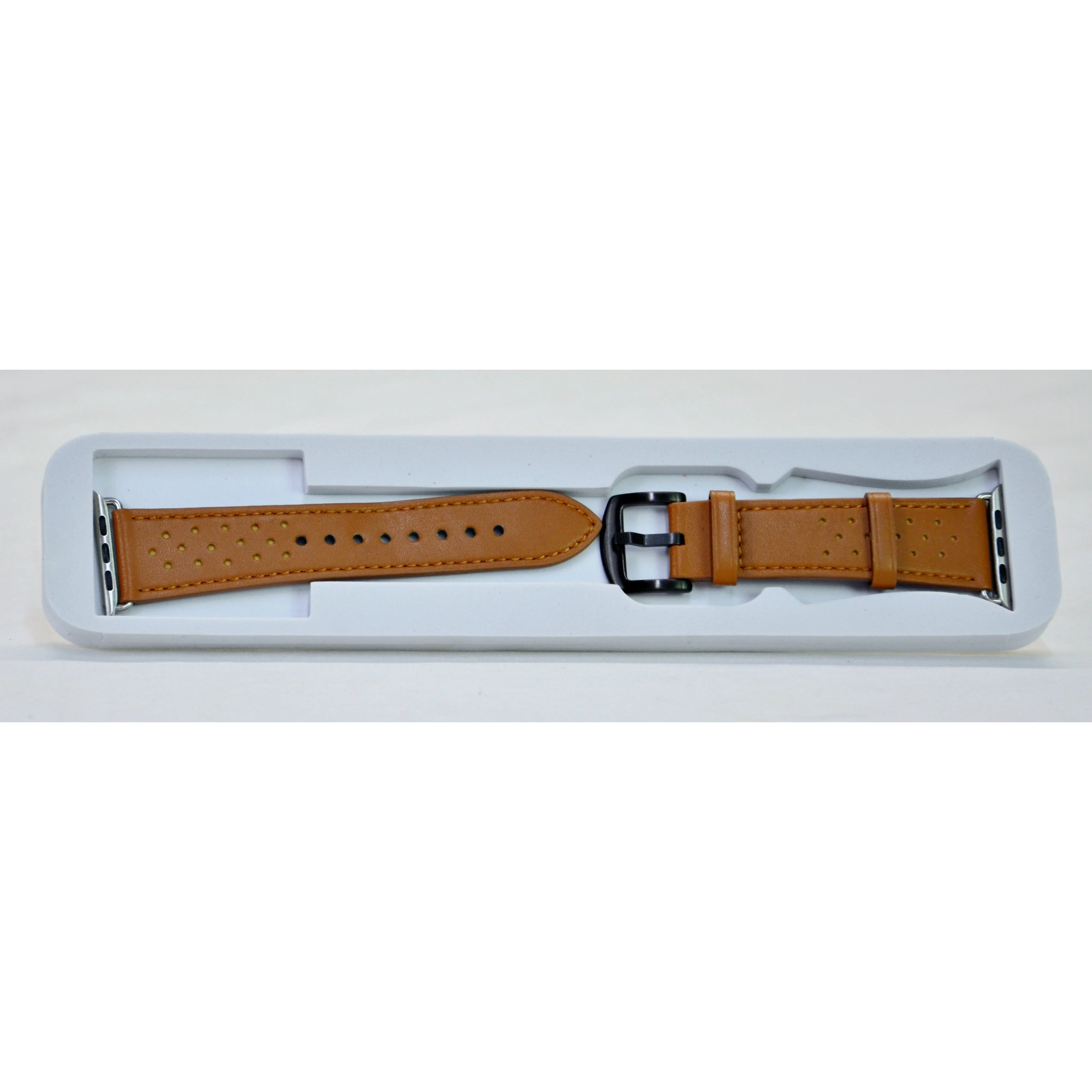 S-Gear Genuine Leather 42mm Watch Band - Brown - Image 2
