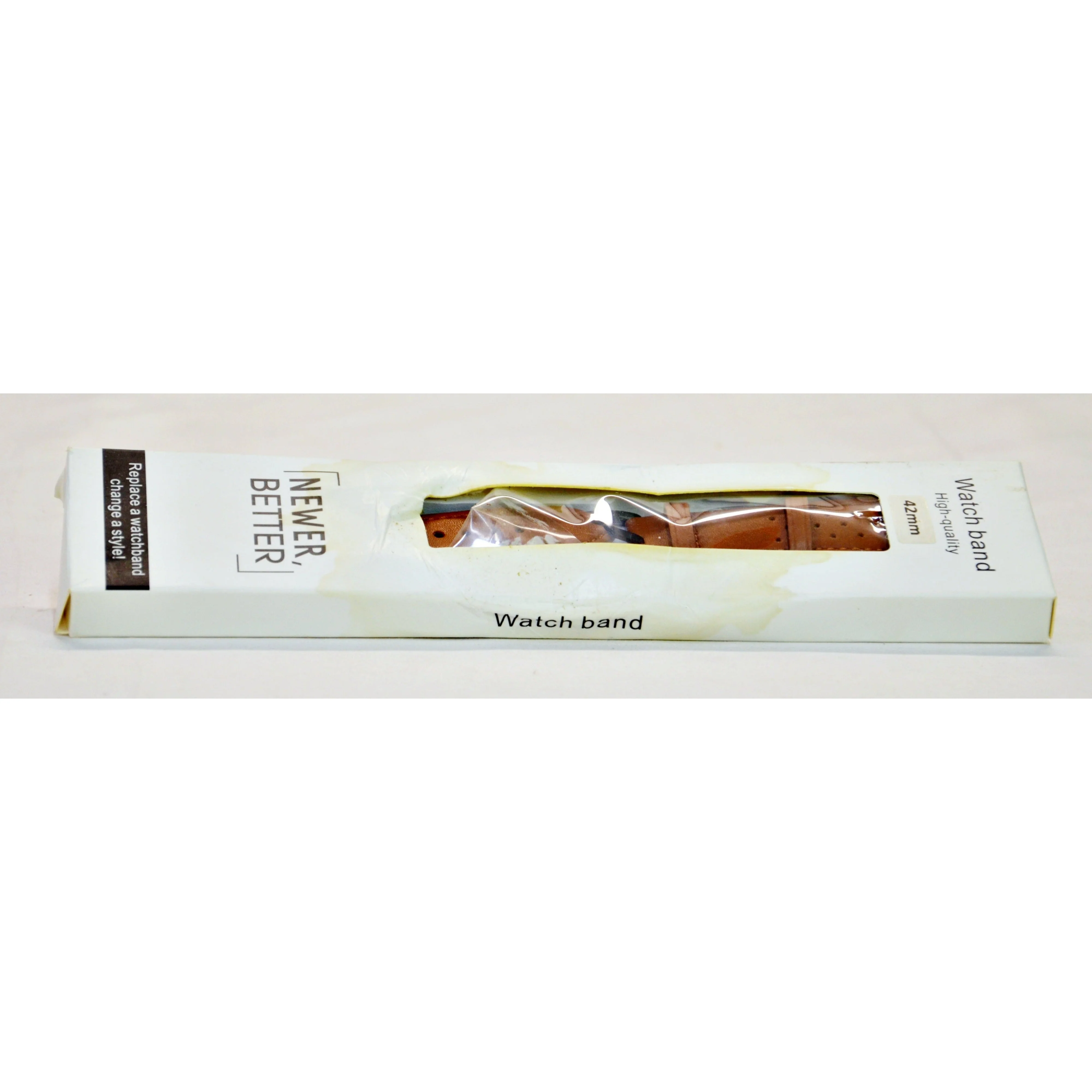 S-Gear Genuine Leather 42mm Watch Band - Brown - Image 3