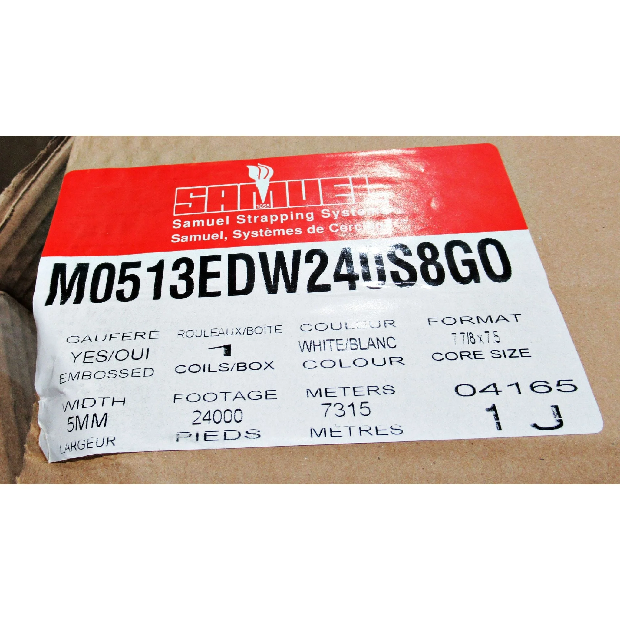 Samuel Strapping White 77/8 x 7.5 Core Size - Image 4