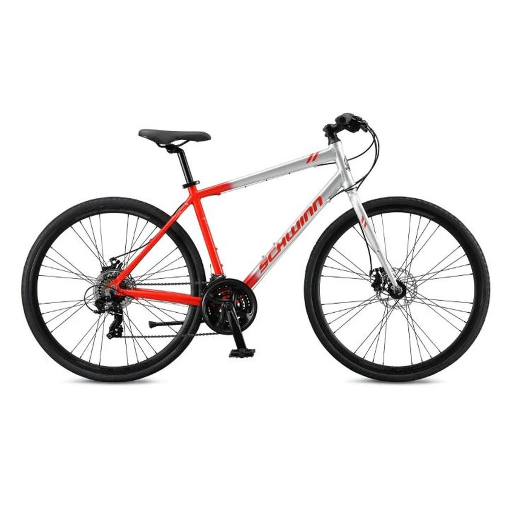 Schwinn Circuit Hybrid Fitness Bike, 700c Wheel, 21 Speeds, Silver / Red