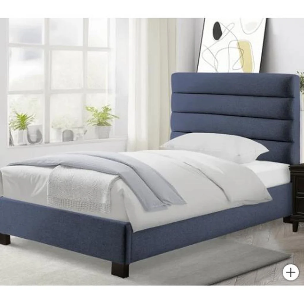 Sealy Albury Upholstered Twin Bed Blue