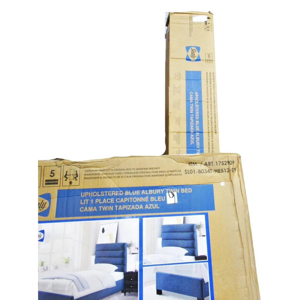 Sealy Albury Upholstered Twin Bed Blue - Image 4