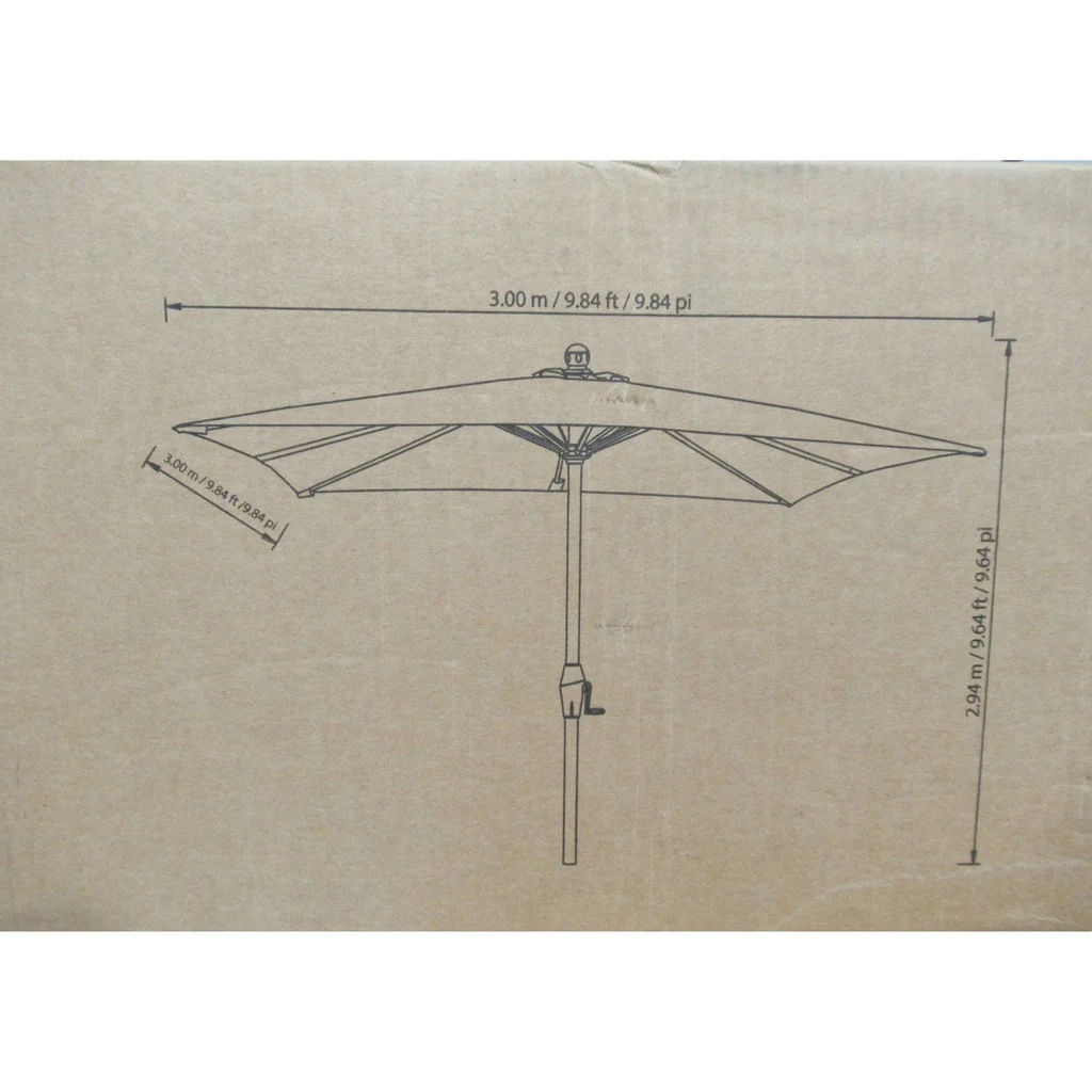 Seasons Sentry 3.04 m (10 ft.) Square Market Umbrella Dove - Image 4