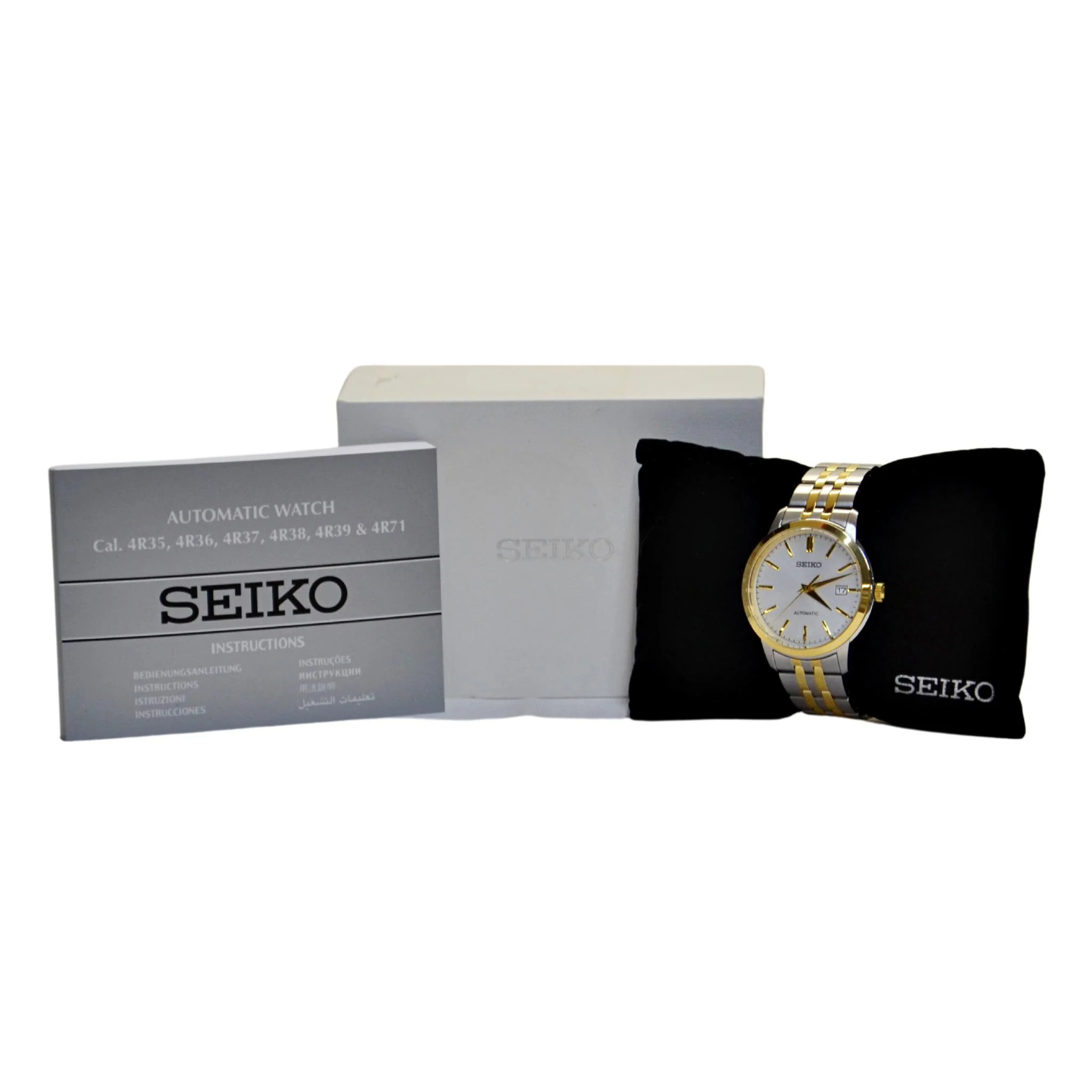 Seiko Men's Analog Automatic Watch SRPH92K1 - Silver/Gold