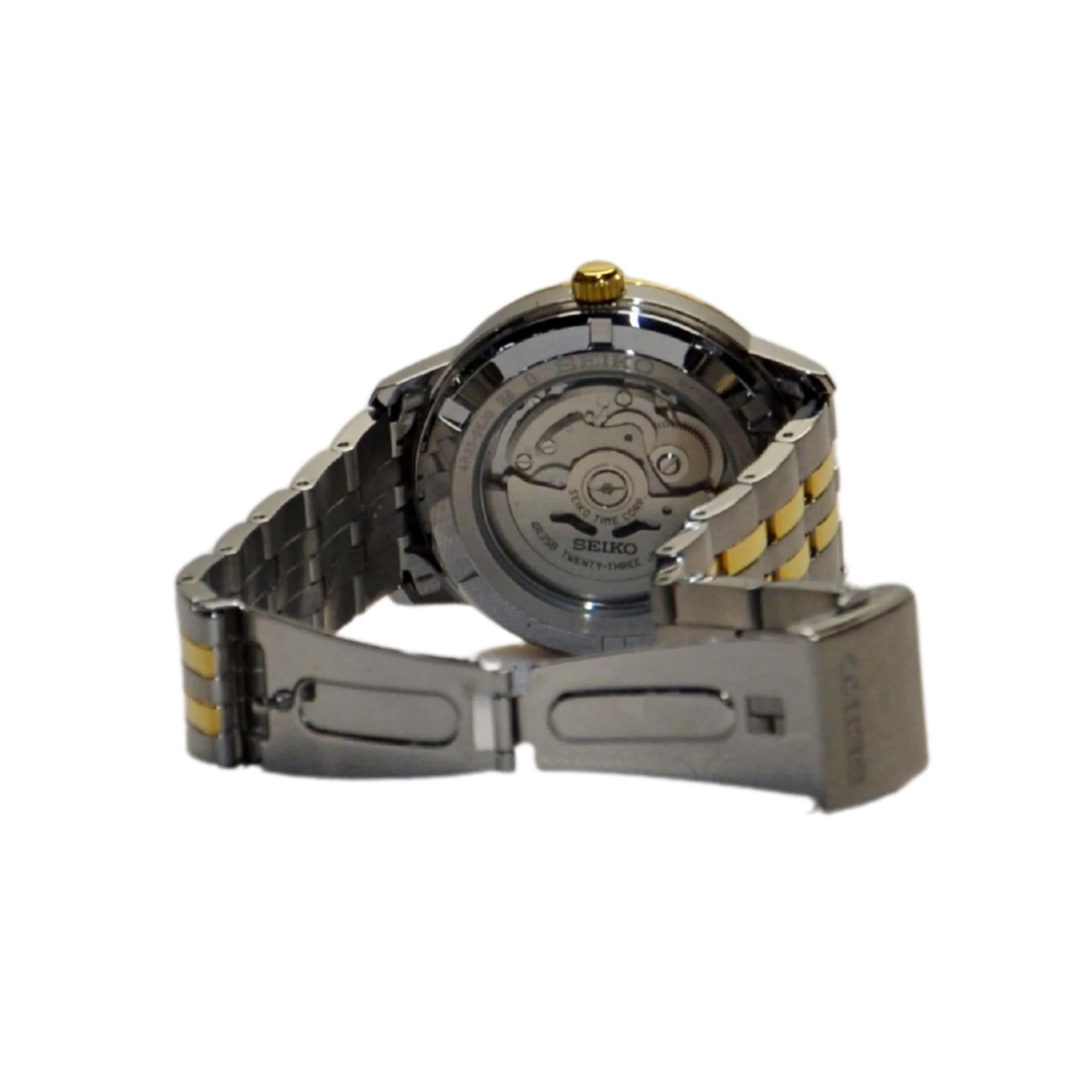 Seiko Men's Analog Automatic Watch SRPH92K1 - Silver/Gold - Image 5