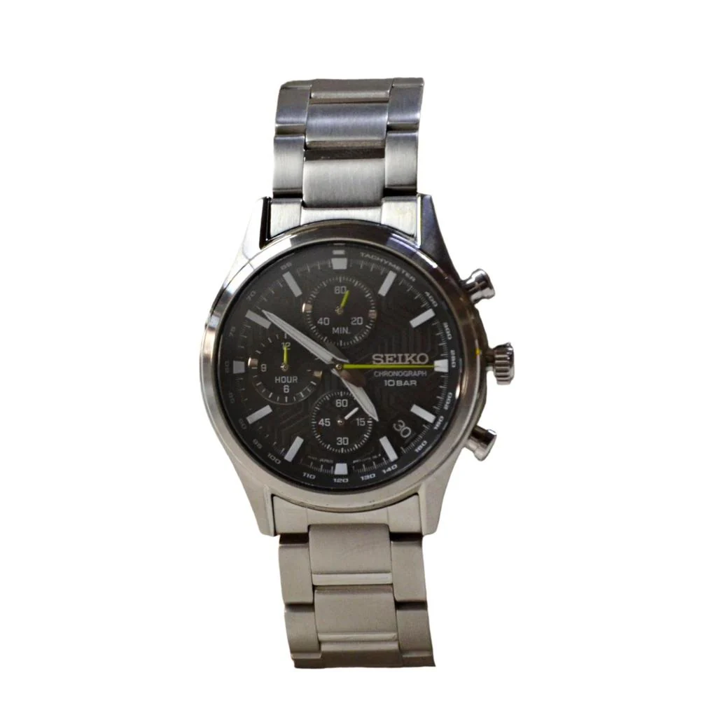 Seiko Men's Aviator Black Dial Watch SSB419P1 - Image 2