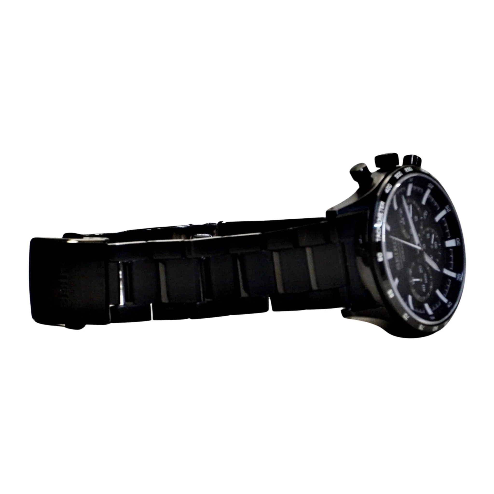 SEIKO Men's Chronograph Quartz Watch SSB415P1 Black Dial - Image 3