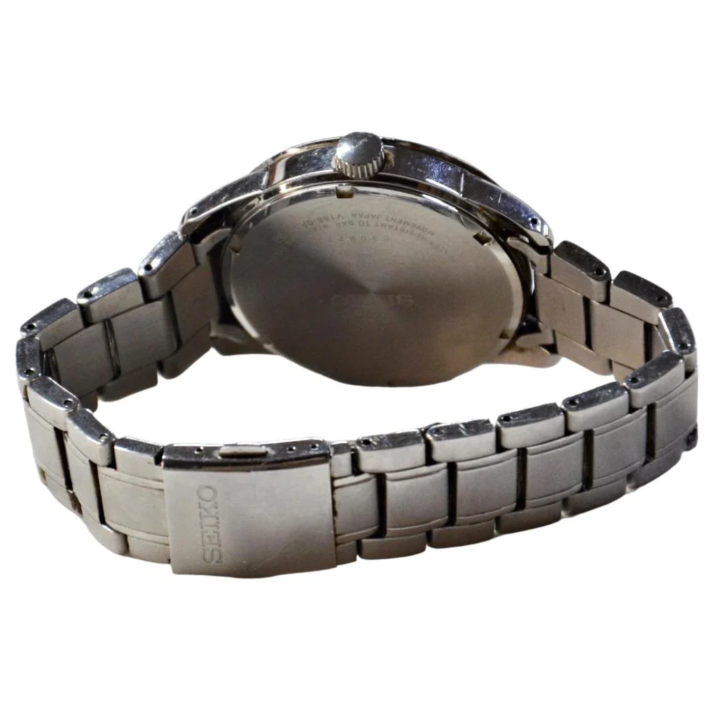 Seiko Women's Silver Stainless Diamond Accent Blue Dial Watch SKK889P1 - Image 3