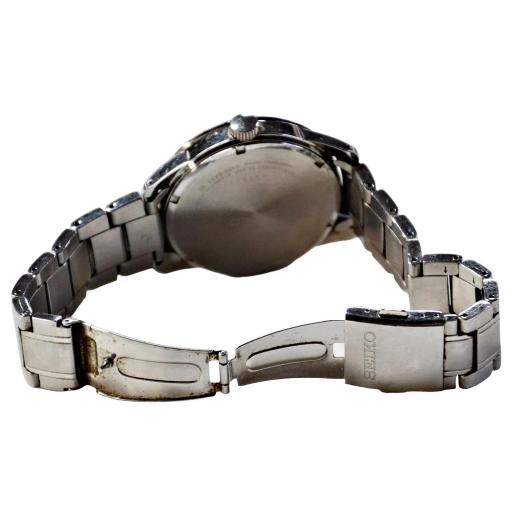 Seiko Women's Silver Stainless Diamond Accent Blue Dial Watch SKK889P1 - Image 4