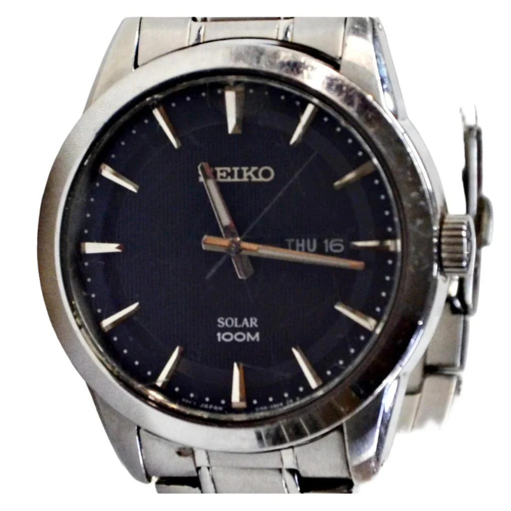 Seiko Women's Silver Stainless Diamond Accent Blue Dial Watch SKK889P1 - Image 6