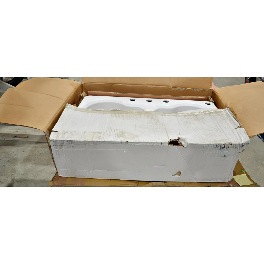 Signature Hardware Twenlow 32" Double-Bowl Cast Iron Drop-In Sink BS470-4 - Image 5