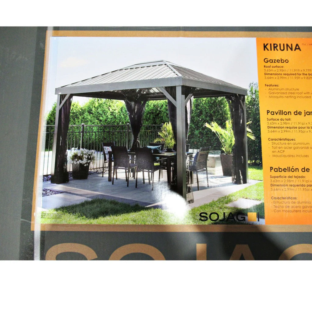 Sojag Kiruna 10 x 12ft Gazebo with Mesh Curtains - Image 4
