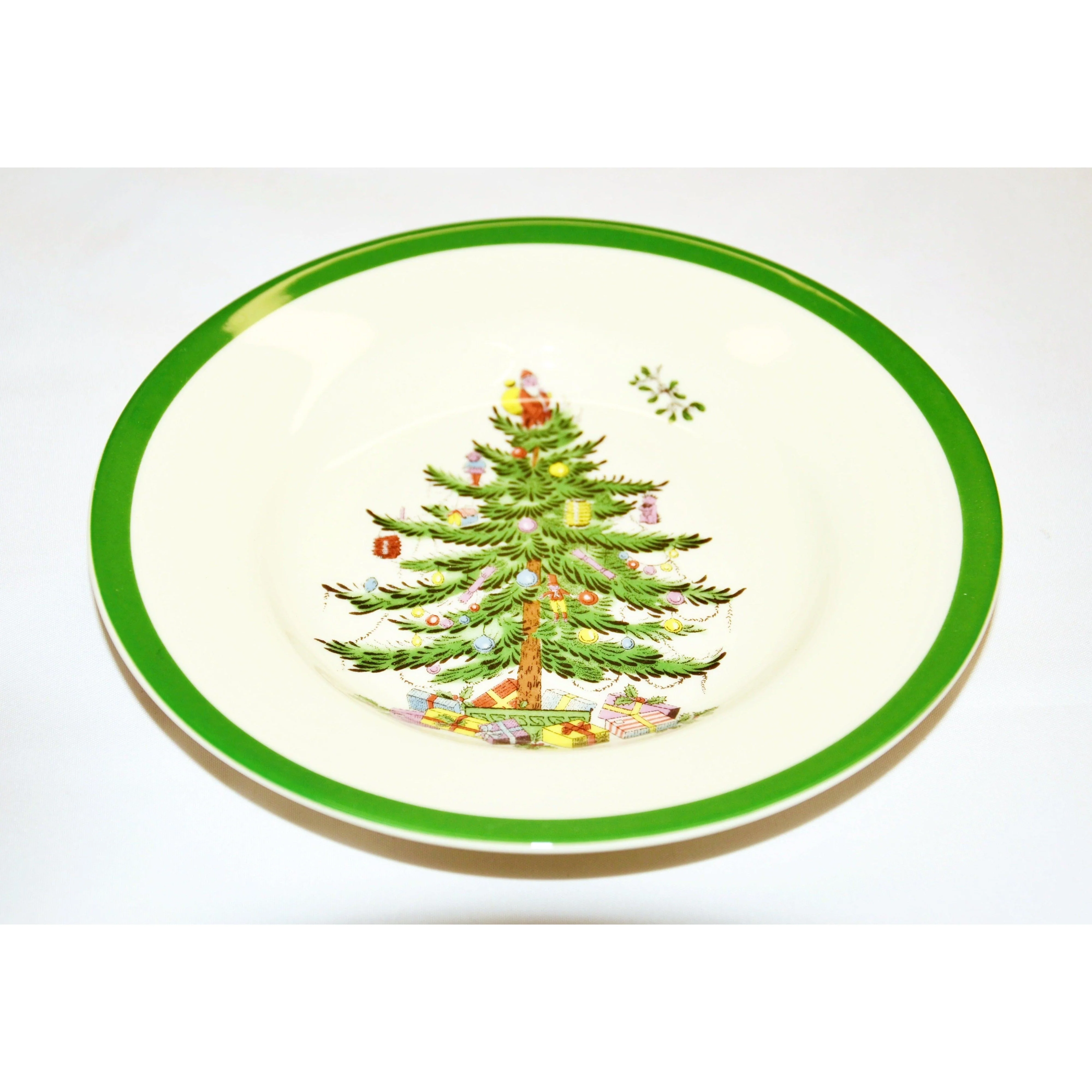 Spode Christmas Tree Set of 4 Bread and Butter Plates - Image 3