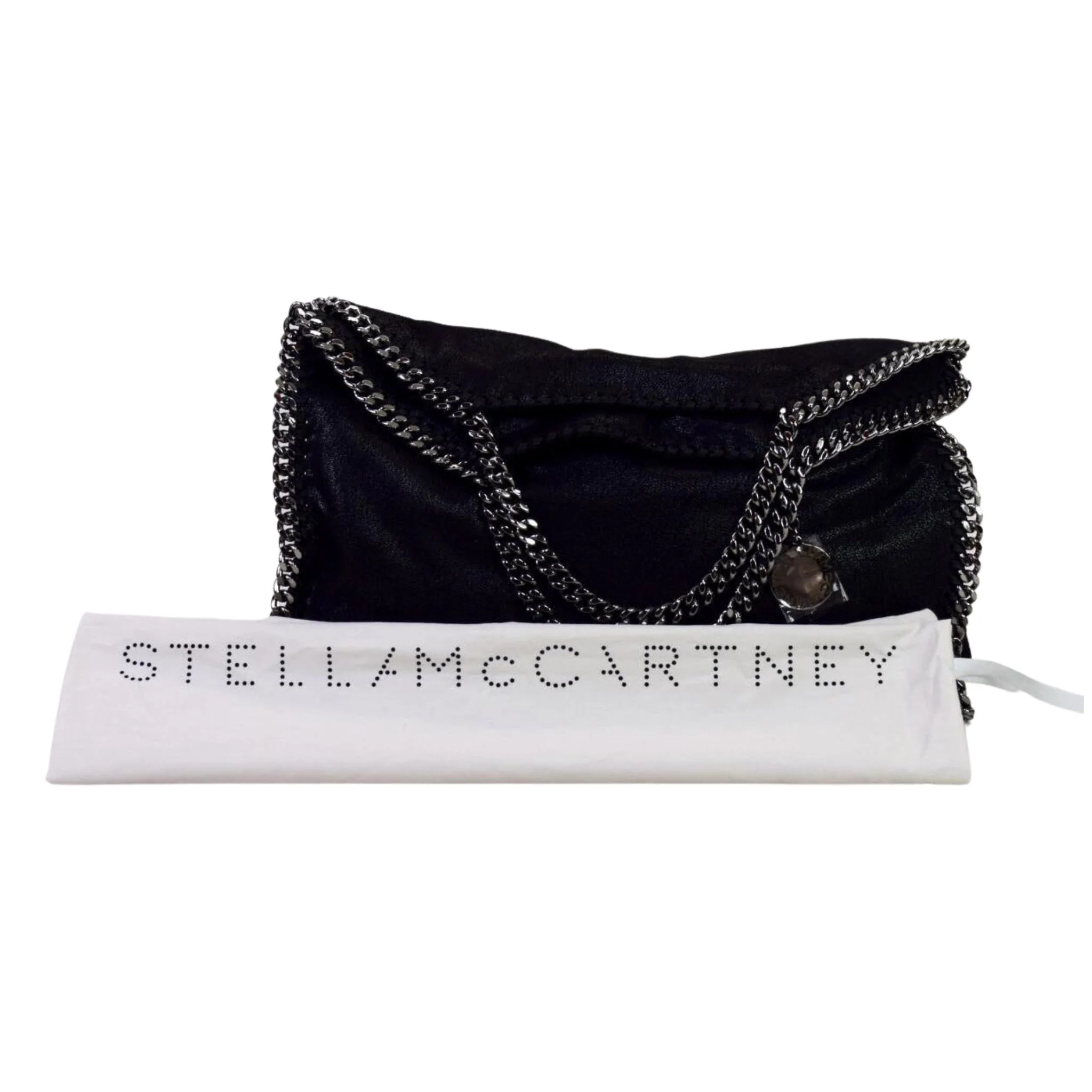 Stella McCartney 3-Chain Falabella Fold Over Tote Black - Image 4