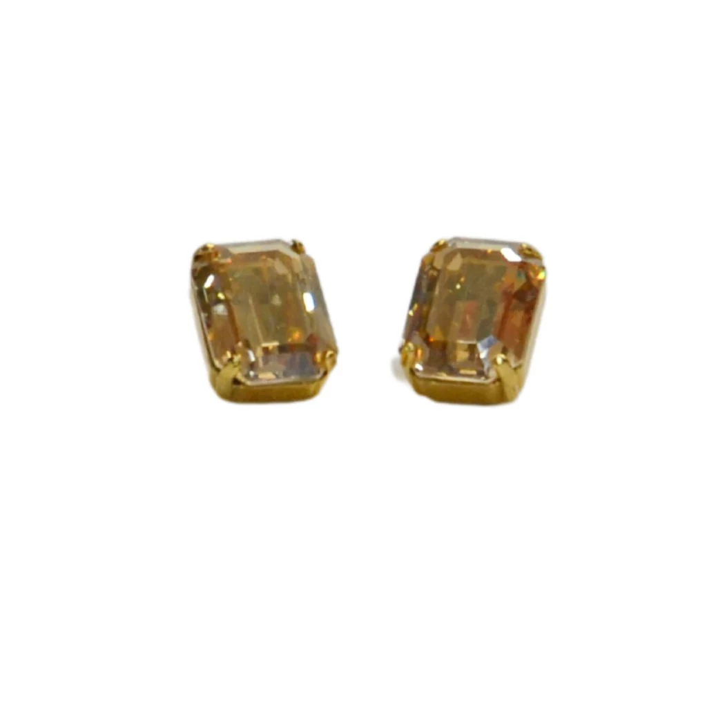 Rectangle Stud Earrings For Women - Champagne