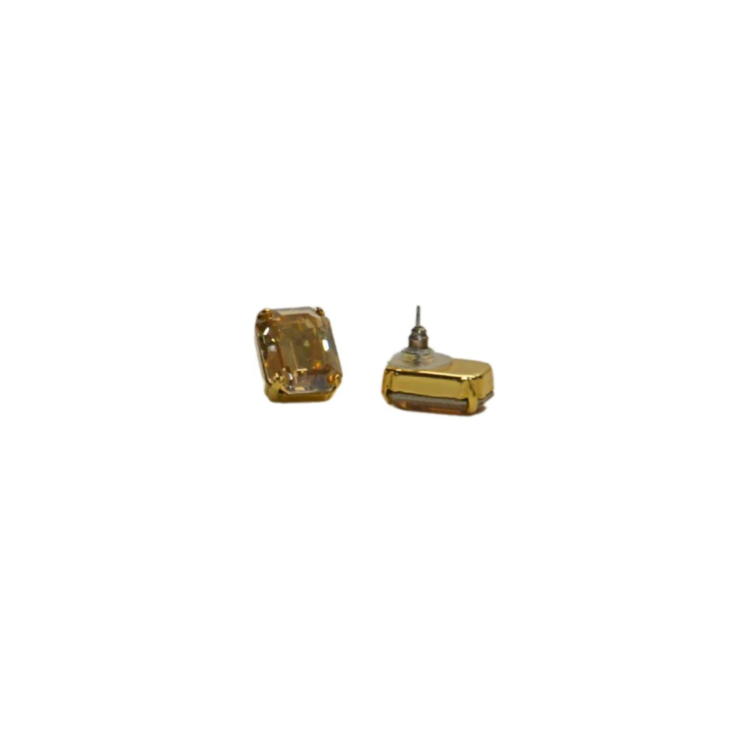 Rectangle Stud Earrings For Women - Champagne - Image 2